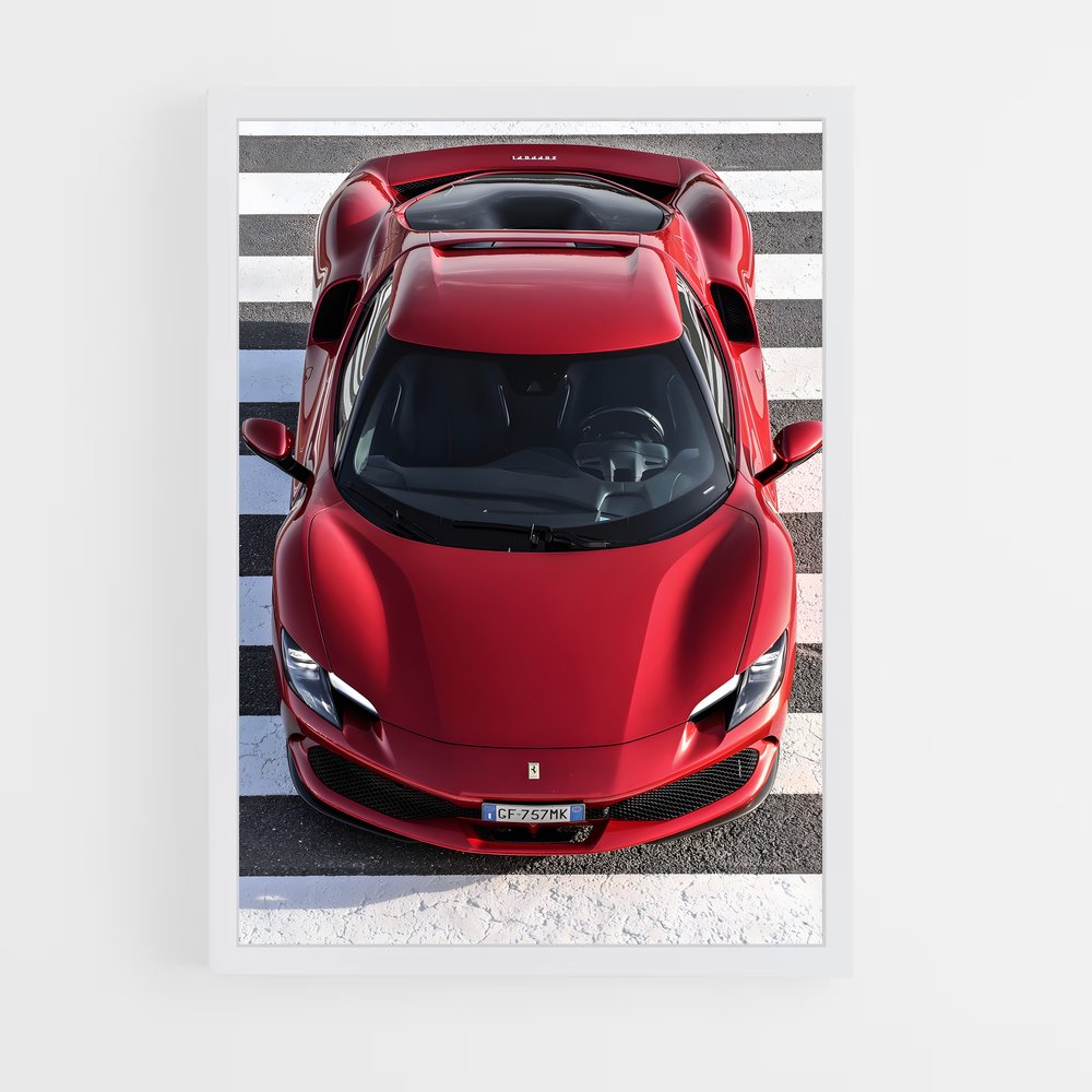 Poster gtb de Rouge – affiche Ferrari (vue 3)